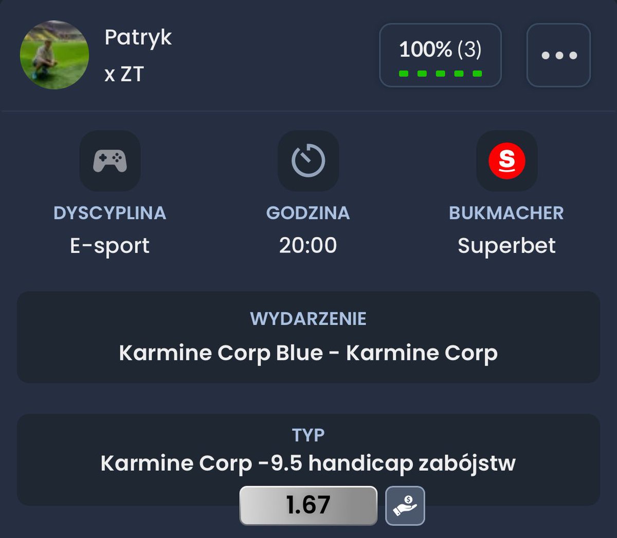 PatrykZT's tweet image. POWRÓT LEC 🇪🇺

Karmine Corp handicap -9.5/-10.5 zabójstw 

Siądzie? 🍀
Jeśli TAK! 100 BLIK leci do Was 💸

Zasady: 

❤️+🔄 + Follow 

Starcie dwóch ekip spod tej samej agendy jednak tutaj nie ma mowy o taryfie ulgowej. 

Wzmocniona główna drużyna Karmine Corp w postaci…
