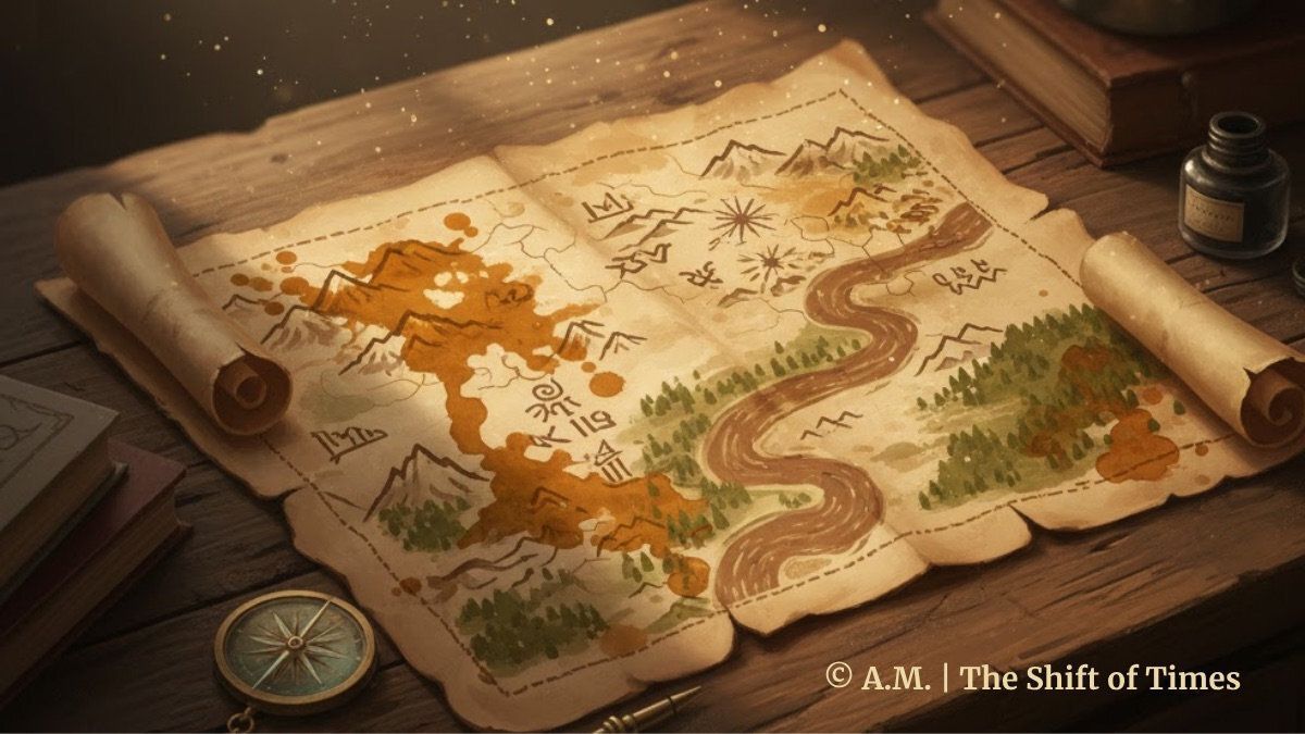 TheShiftOfTimes's tweet image. Mountains and marks that do not explain — only ask: will you go?  #ShiftOfTimes #PortalPuzzles