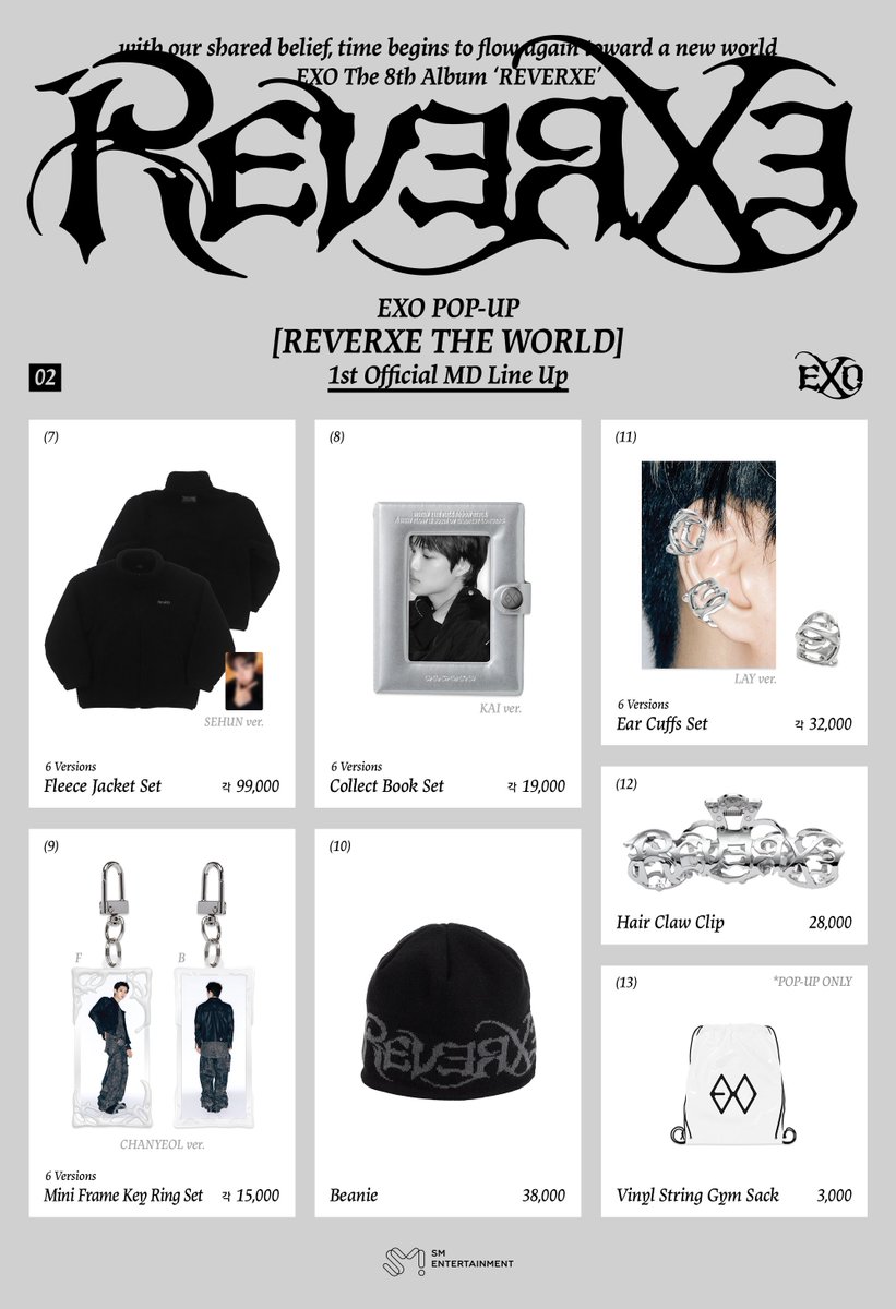 EXO POPUP MD 'REVERXE THE WORLD'🖤 本国ポップアップのグッズ Qoo10