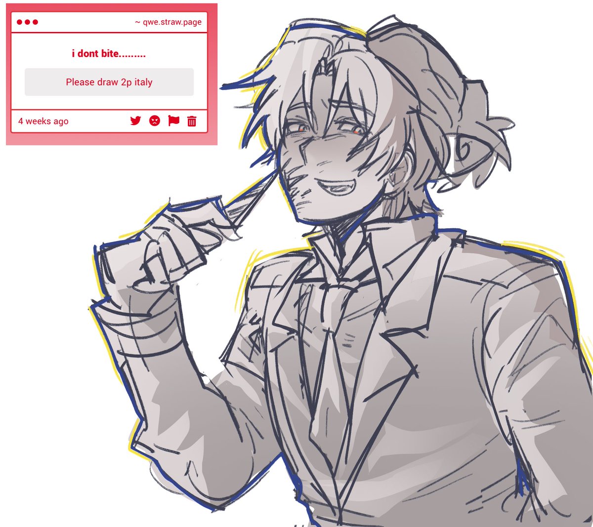 qwe000fart's tweet image. 2p Italy
the request was from 4 weeks ago… im sorry for neglecting you

#hetalia