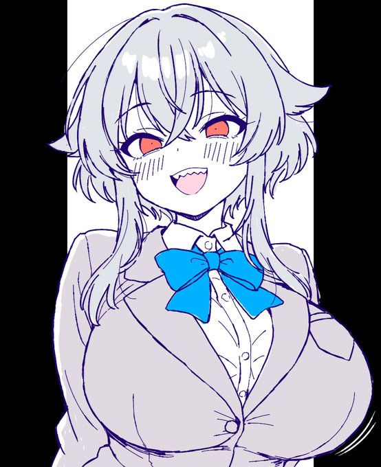 性癖女OCrkgk 銀髪ギザ歯笑顔モミ長ウルフちゃん 