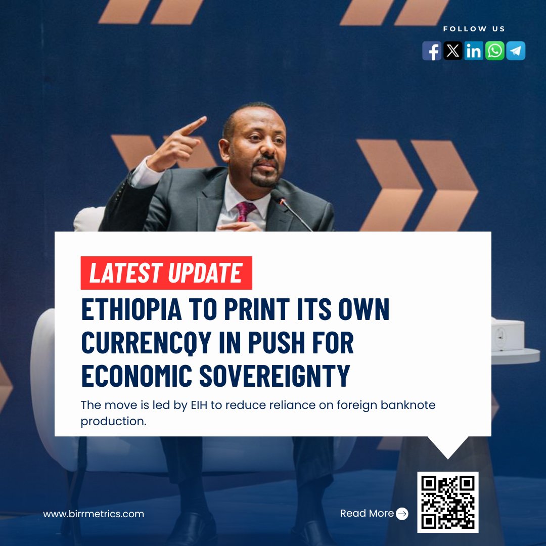 Ethiopia plans domestic banknote printing through Ethiopian Investment  Holdings, cutting foreign reliance. The fund is developing a gold refinery  and exploring crypto mining, targeting 20 percent contribution by 2030  nationally. Read More: