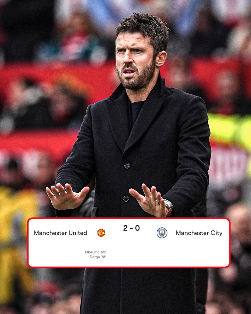 ESPNFC's tweet image. MANCHESTER UNITED WIN THE DERBY AGAINST MANCHESTER CITY 🙌
 
WHAT A START FOR MICHAEL CARRICK'S FIRST WIN AS MANAGER 😤
