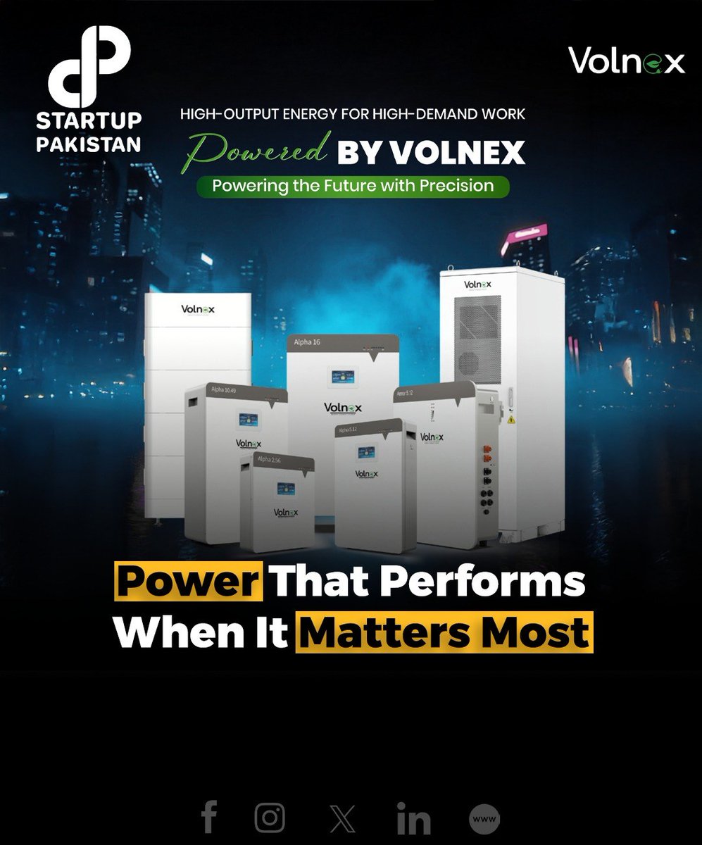 PakStartup's tweet image. Advanced energy solutions built for reliability, efficiency, and scale.
Experience the power of Volnex.

#VolnexEnergy #NextGenPower #EnergyInnovation #TechDriven #PrecisionPower #SustainableEnergy