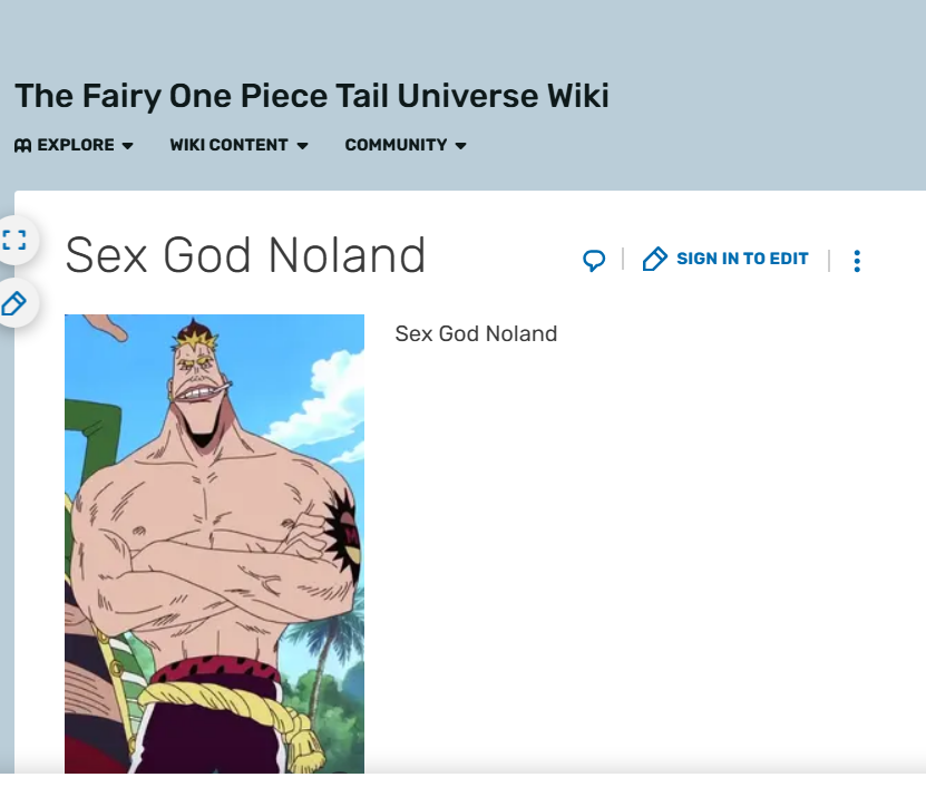 d1ewild's tweet image. that was actually just me being baffled by this fairy tail one piece wiki i found when looking for images of zoro