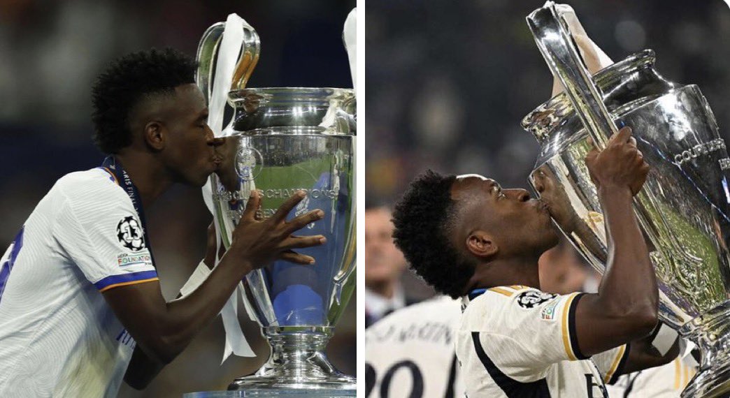 ¡El ídolo de los falsos madridistas que se burló del RM durante 7 años! ¡Y que se regodeaba mientras su público nos llamaba «PUTO RM». El otro nos ha dado dos CL y ha llevado al equipo a hombros en momentos en los que no sabíamos cómo seguir ganando. No te merecen, <a href="/vinijr/">Vini Jr.</a>.