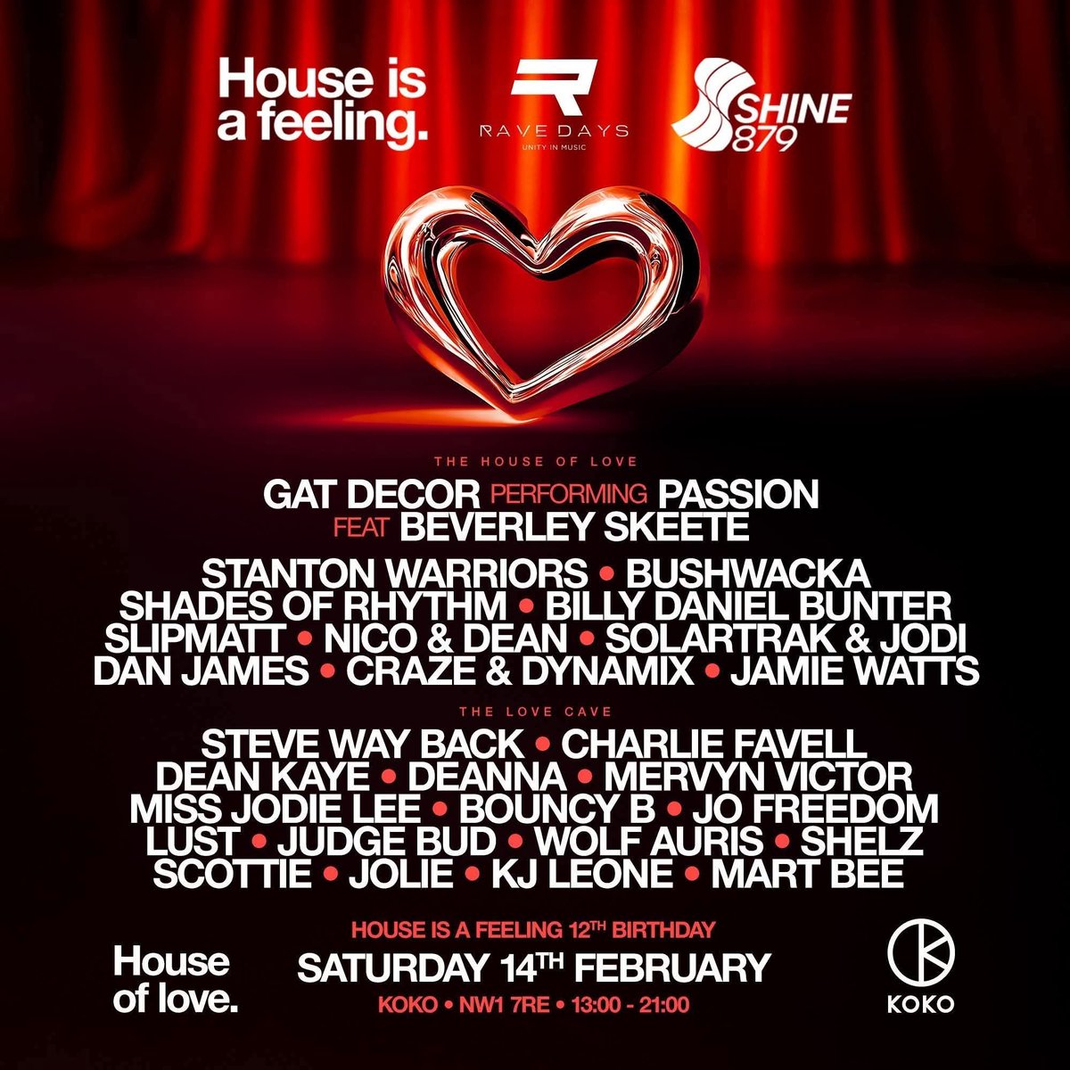 House Is A Feeling presents House of Love - KoKo London

📅 14/02/26
📍 KOKO
🗺️ 1a Camden High St, London NW1 7RE, United Kingdom
🎟️ tickettailor.com/events/houseis…

slipmatt.net/event/house-is…