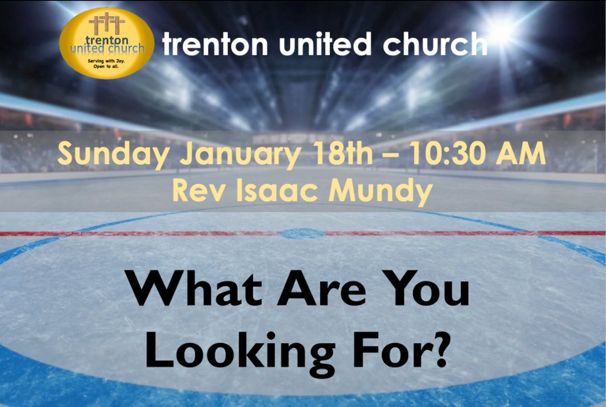 You’re invited to join us and find the connections between our life of faith &amp; one of Canada’s favourite pastimes, the Good Old Hockey Game!  Wear your favourite hockey jersey, hat, scarf, or helmet to worship as we explore what it means to find Jesus at centre ice in our lives.