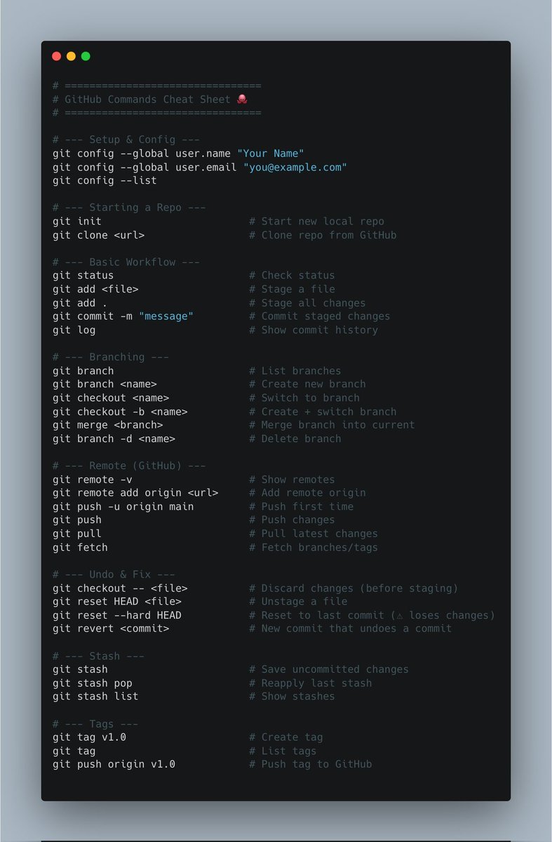 NanouuSymeon's tweet photo. Git commands you need: https://t.co/TNdBjgofj5