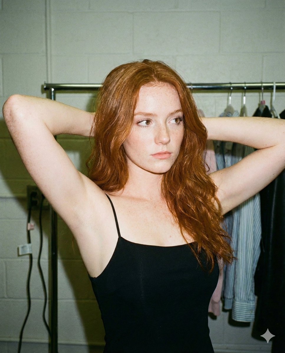 Candid Backstage Flash Portrait - AI template
