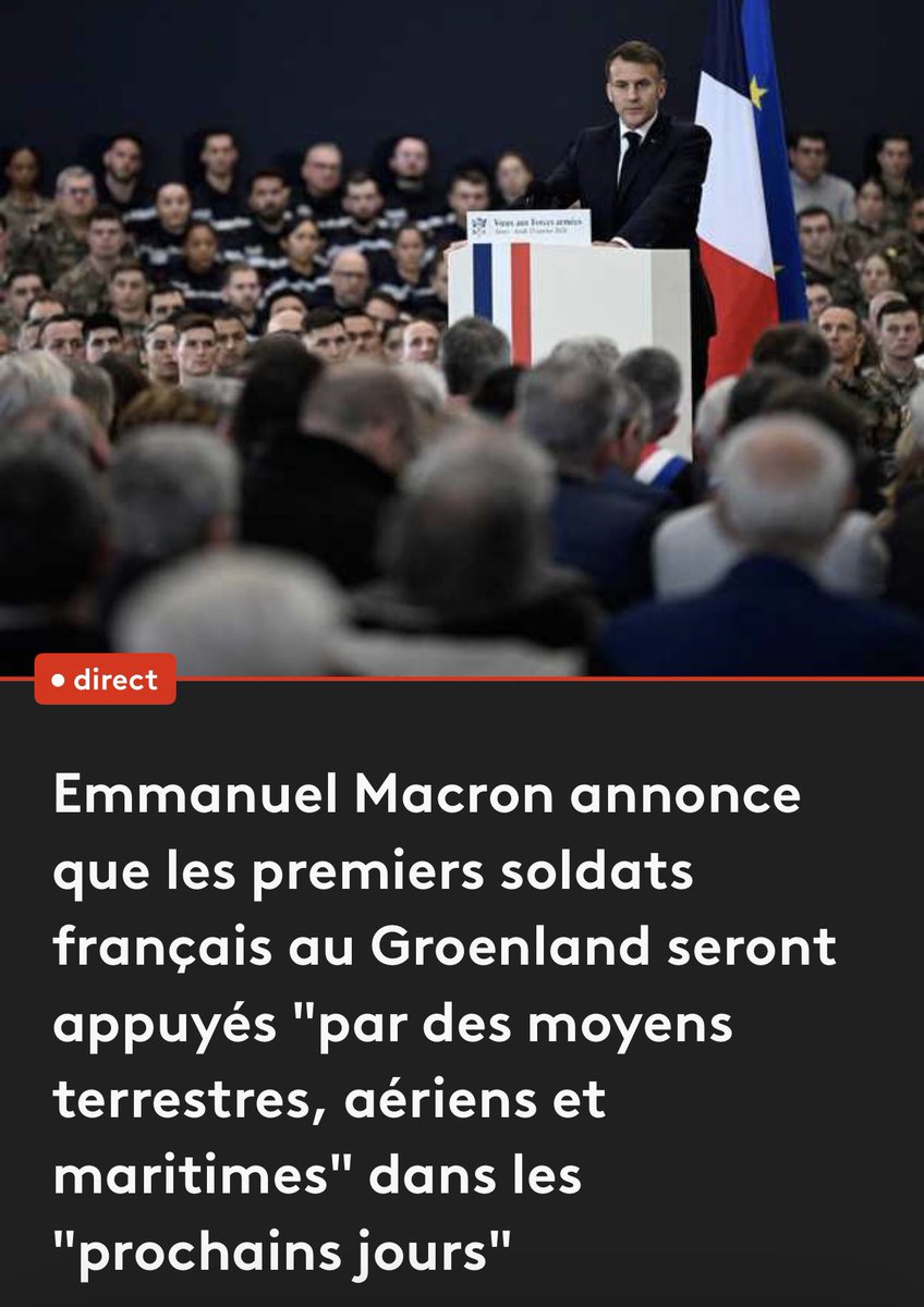 <a href="/EmmanuelMacron/">Emmanuel Macron</a> Bravo M. le Président pour votre déclaration sans ambiguïté👏 
Il est plus que temps de faire comprendre à <a href="/realDonaldTrump/">Donald J. Trump</a> que tout ne lui est permis et que le droit international doit enfin être respecté❗ 
Il faut tenir bon et ne rien lui céder❗ 
Cela commence à bien faire ❗