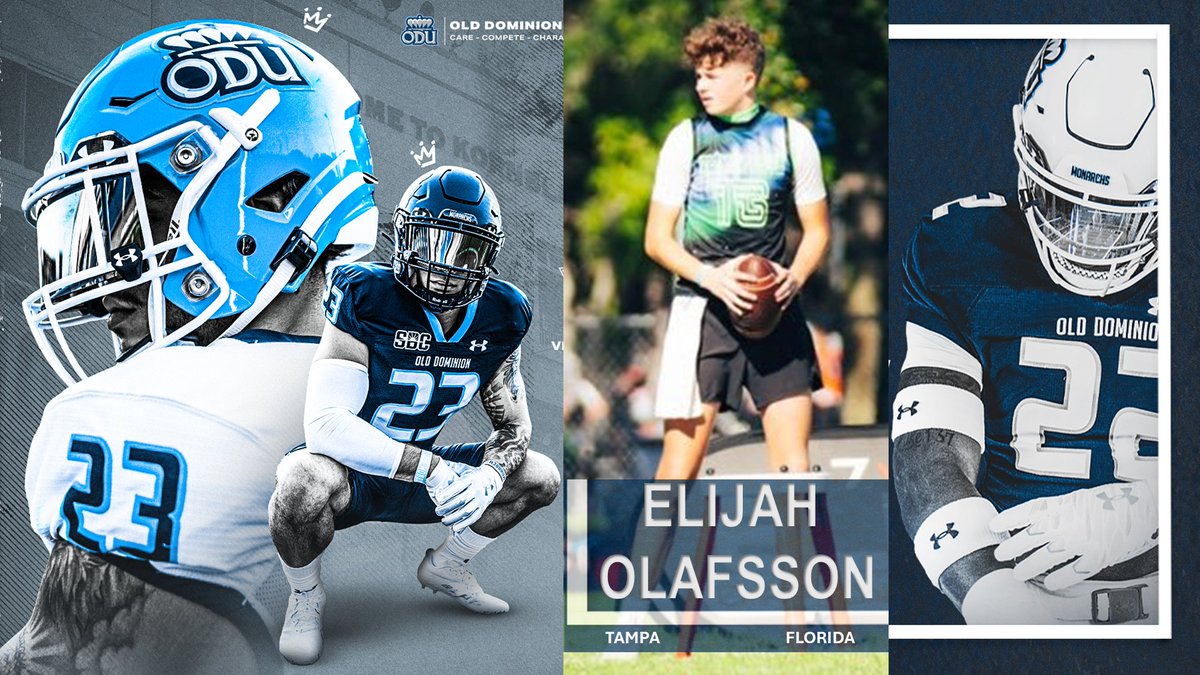 2031 QB Elijah Olafsson <a href="/ElijahOlafsson/">Elijah Olafsson</a> (Tampa-Florida) has received an offer from D1 Old Dominion University <a href="/ODUFootball/">ODU Football</a>