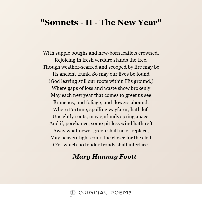 0riginalpoems's tweet photo. In The New Year, Mary Hannay Foott uses the image of a scarred but living tree to remind us that renewal does not erase loss — it grows around it. A sonnet of resilience, faith, and quiet hope.

#Poetry #MaryHannayFoott #OriginalPoems https://t.co/z8PCmQMaTS