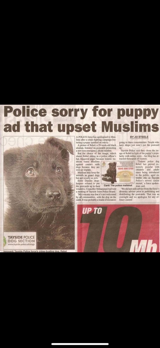 BasilTheGreat's tweet image. The Police won't apologise for covering up grooming gangs for decades

But they will apologise for offending Muslims with puppies