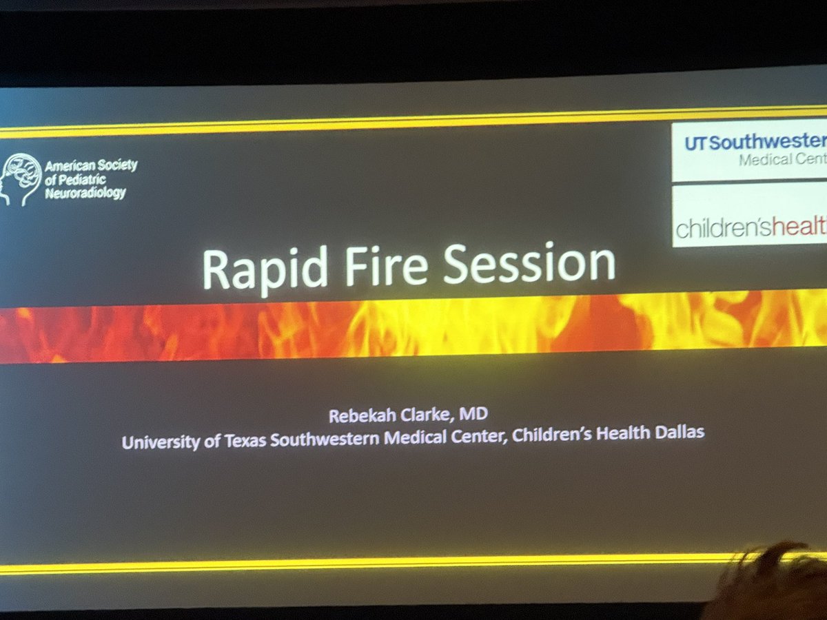 The_ASPNR's tweet image. Dr Rebekah Clarke from UT Southwestern heats it the rapid fire section with compelling cases of abusive head trauma 🔥#pedineurorad #ASPNR26 #pedsrad #radres #MedEd