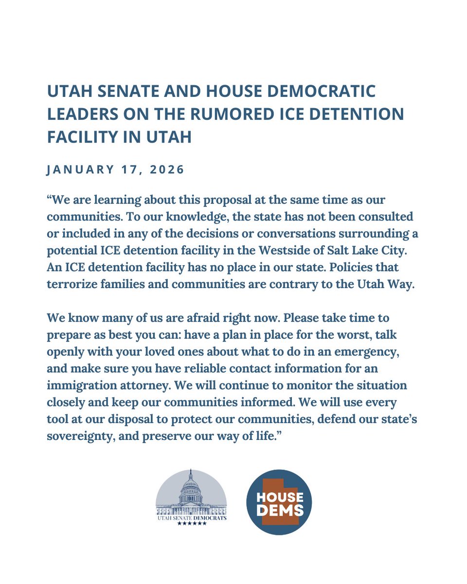 Utah Senate Democrats tweet media