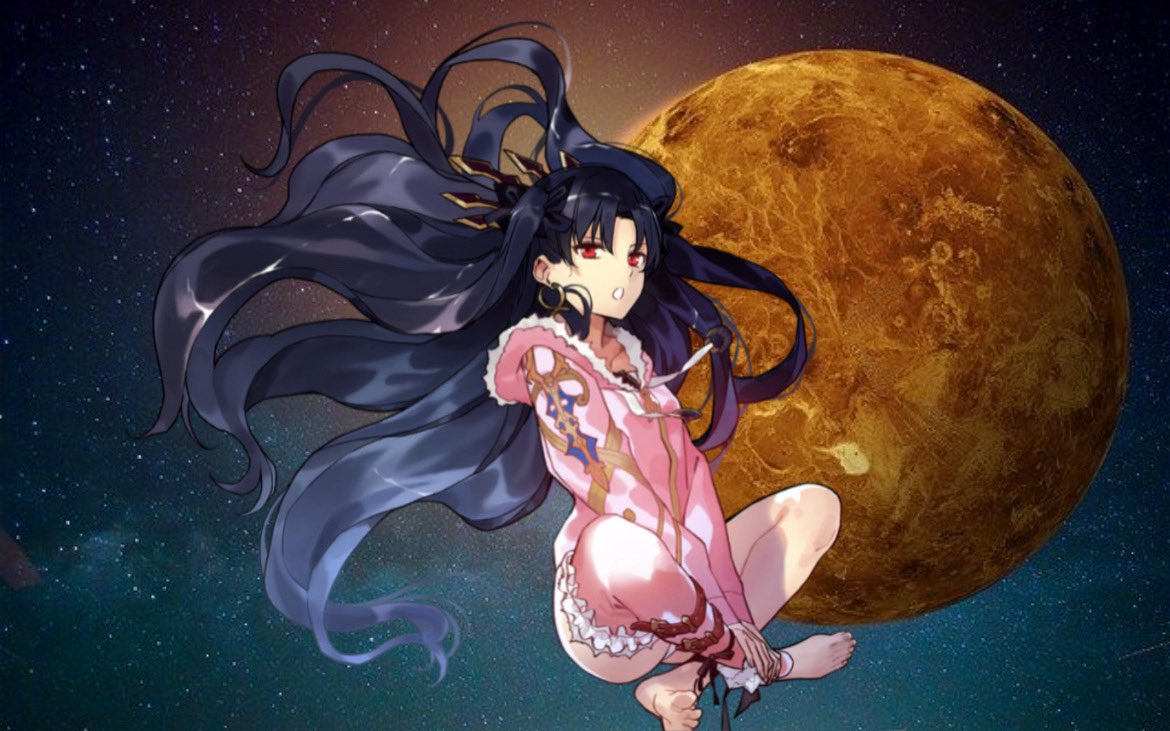 ❛ Heh, of course. And who else would grace you with such beauty and elegance but the goddess of war and love~? ❜
She gave a playful wink, letting out a soft laugh before pausing.
❛  —- Aeon? What is that supposed to be? ❜