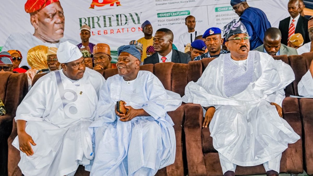 Yesterday, I was represented by my deputy, H.E. Kayode Alabi, at the 87th  birthday celebration of a rare statesman and former National Chairman of  our party, the All Progressives Congress (APC), Chief