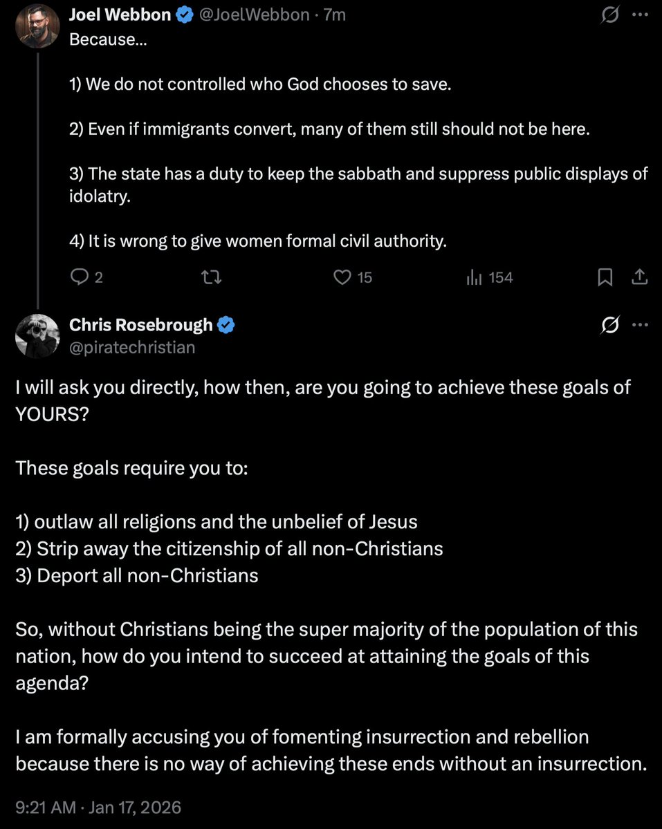 piratechristian's tweet image. I have officially accused Joel Webbon of fomenting insurrection and rebellion.