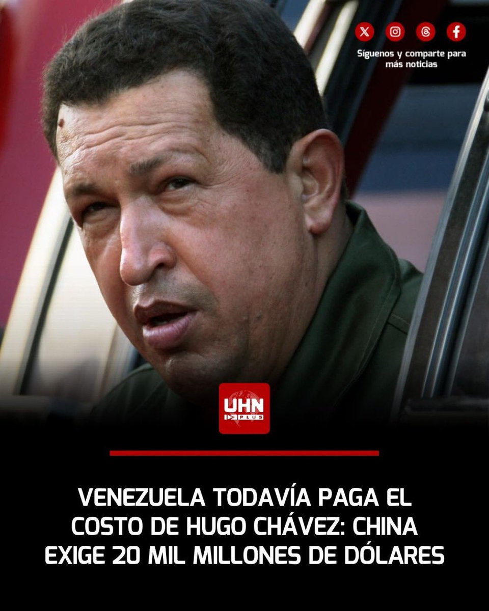 Bloomberg: China exige a Venezuela el pago inmediato de la deuda de unos $20 mil mill. por préstamos otorgados durante la era de Chávez. China estaría presionando tras la captura de Maduro y el colapso de las últimas semanas q deja sin capacidad de pago ni opciones de refinanciar