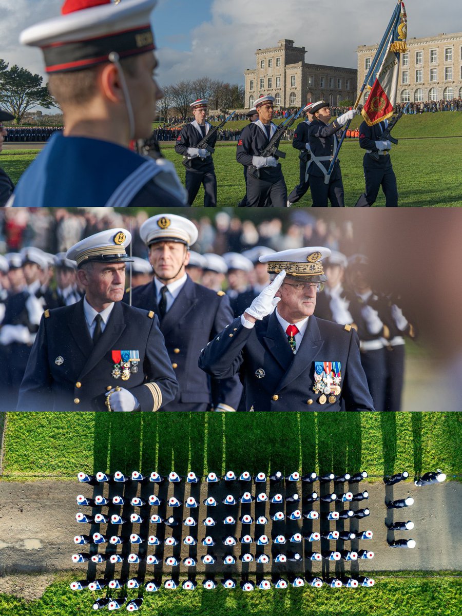 MarineNationale's tweet image. #PAD |410 maistranciers et 152 mousses ont été présentés à leurs drapeaux aujourd’hui à Brest⚓️🇫🇷, lors d’une cérémonie présidée par l’amiral Nicolas Vaujour, chef d’état-major de la Marine.
Un moment fort, symbole de l’engagement de la jeunesse.
#400ansMarine