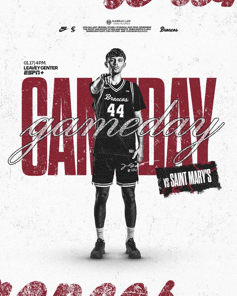 SantaClaraHoops's tweet image. 𝑫𝑬𝑭𝑬𝑵𝑫 𝑳𝑬𝑨𝑽𝑬𝒀‼️

⏰4:00 PM
📍Santa Clara, CA
📺 ESPN+

Streaming info, game preview, and more at the link in our bio!

#StampedeAhead | @HabbasLaw