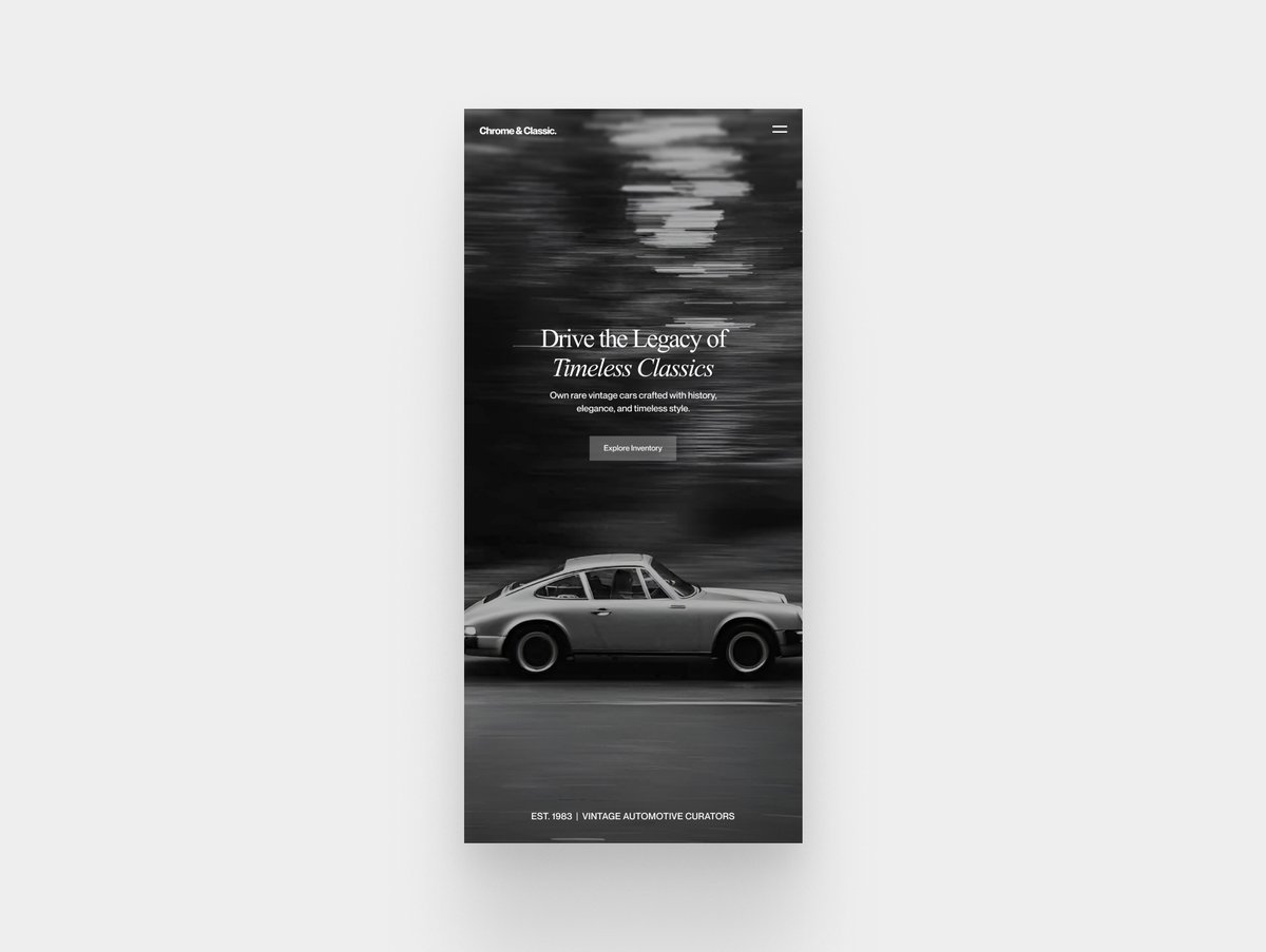 aathif_designer's tweet image. Vintage Car Website Mobile Version.
#responsivedesign
#herosection