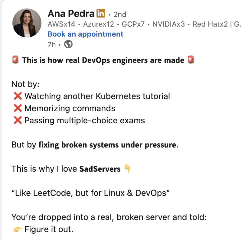 SadServers tweet media