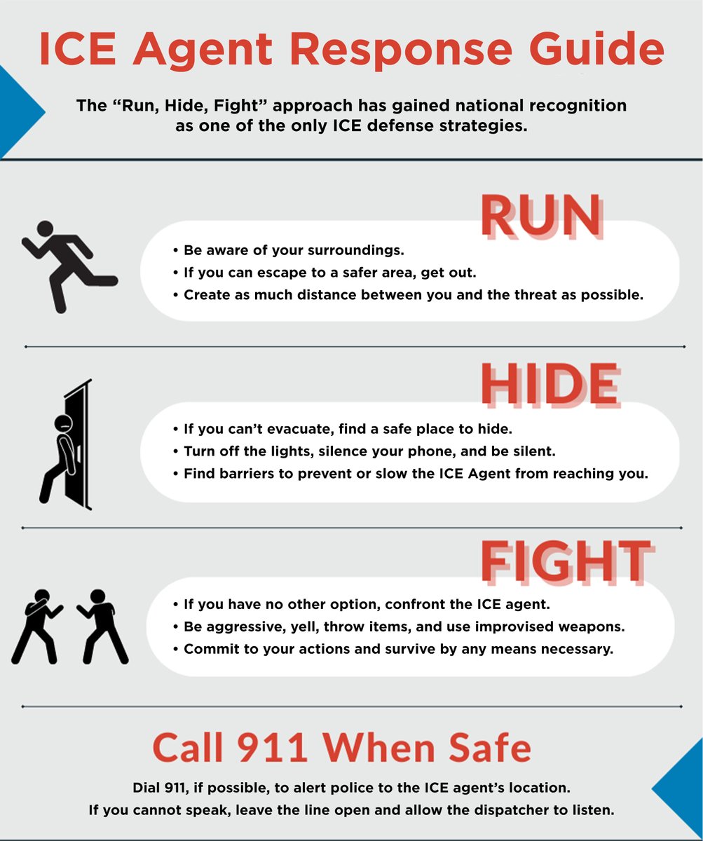 SkepticallyPwnd's tweet image. Reminder: encountering ICE might very well be a death sentence, so remember what we told our soon to be dead school children "Run. Hide. Fight."

#ICE #RunHideFight
