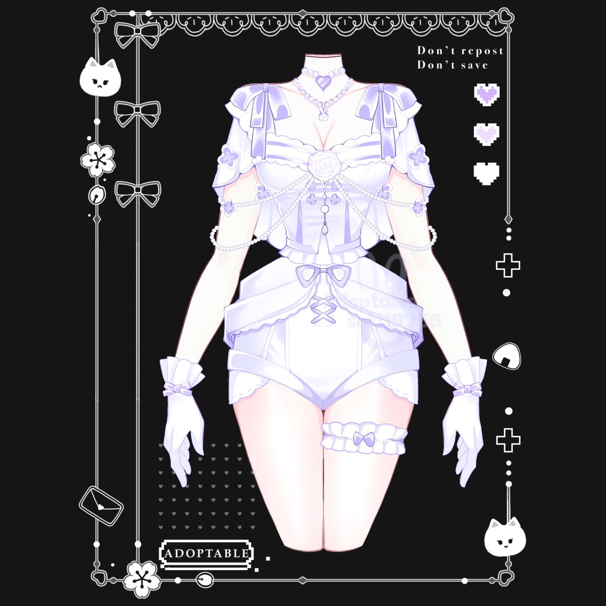 Hello ˖ ✮𓂃.𖥔݁˖꩜⊹࣪˖🫧🍬
The new set has been updated.<3

☁️VGan: vgen.co/sakisang

🤍DA : [open] Adoptable Outfits
deviantart.com/saki19755/art/…

#adoptable  #Deviantart #outfit  #adoptables #adopts #characterdesign #Vtuber #commissionsopen #VGen #vgencode #vgencomm