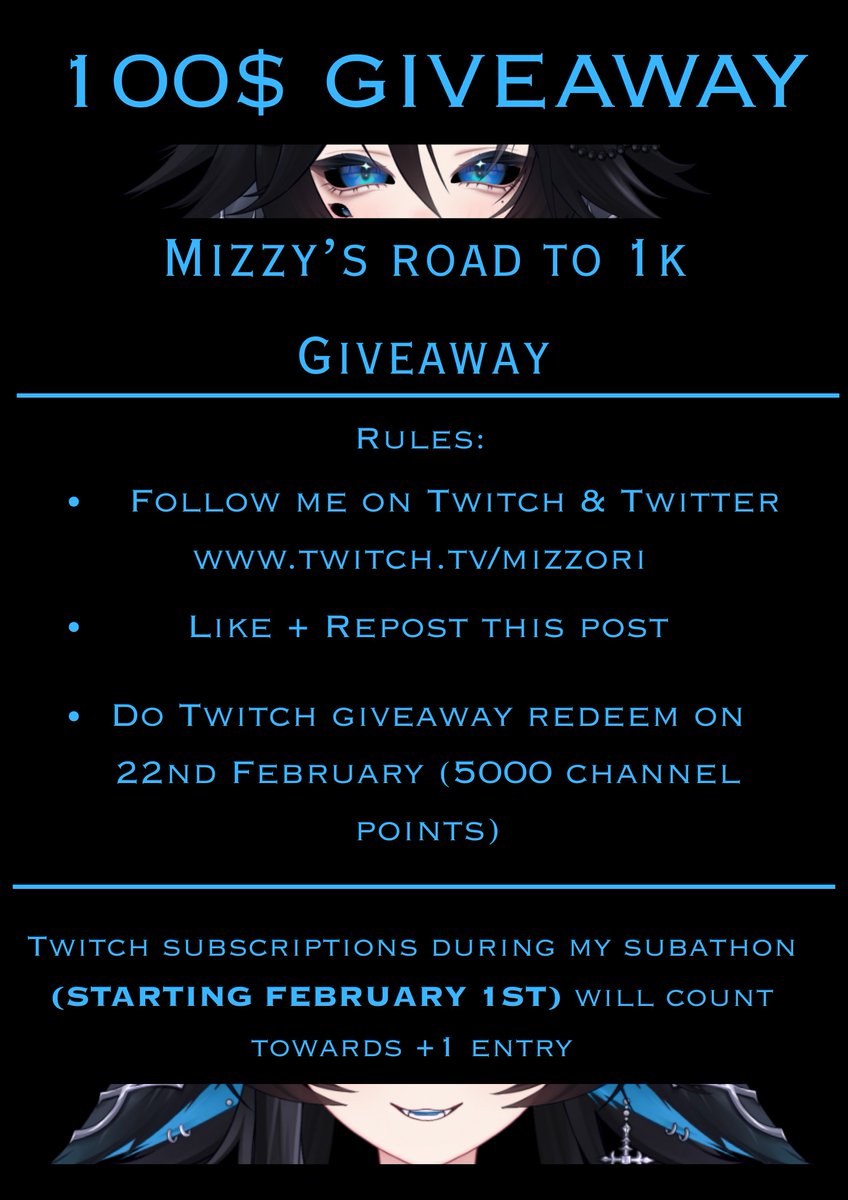 👁‍🗨GIVEAWAY TIME!!👁‍🗨
I'm super close to 1k on purple app! 

ENDING 22ND FEB

To enter: 

𖥔 Follow me here and purple app!
𖥔 Like + Repost

𖥔Additionally - IMPORTANT
To enter, you MUST redeem a giveaway channel redeem on the 22nd February!!

Subs after 1st Feb give +1 entry!!