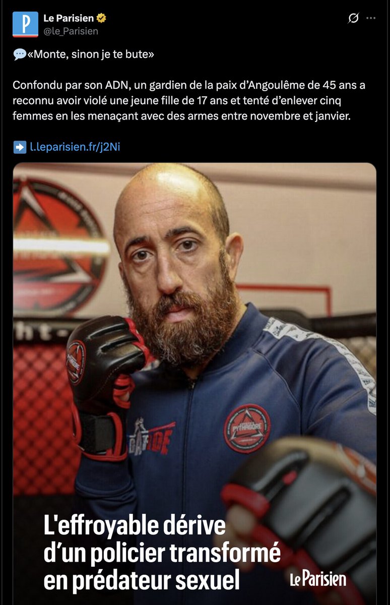 Nain_Portekoi's tweet image. Drame en trois actes chez les racistes :
1- une jeune fille est violée : "Encore un crime commis par un arabe !"
2- Un policier avoue être le coupable : "C'est surement un policier musulman d'origine immigrée !"
3 - Il s'appelle Rodolphe.