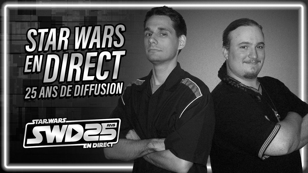 📣[RAPPEL] Venez fêter avec l'équipe les 25 ans de Star Wars en direct! 🎉 Ce samedi (17 janvier) 14h QC / 20h FR.
Sur Facebook ainsi que ▶️ YouTube : youtube.com/live/B-rhQldrS…
#starwars #starwarspodcast