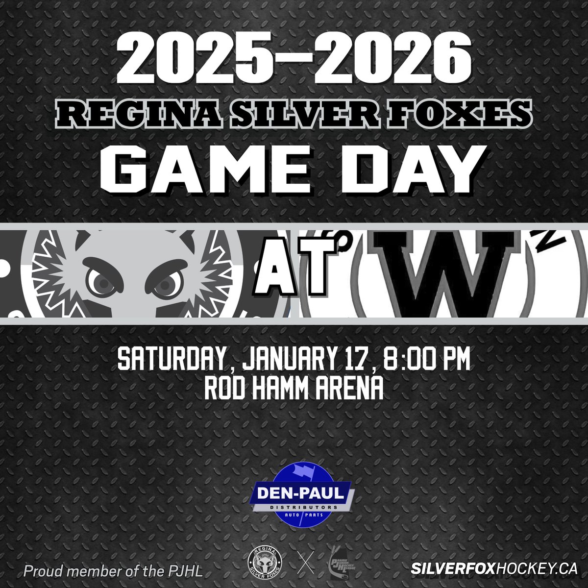 🦊SILVER FOXES GAME DAY🦊

The Foxes hit the road for the first of a pair of weekend contests, first up in Saskatoon against Westleys.

🏒 - Puck drops at 8:00 PM
📍- Rod Hamm Arena