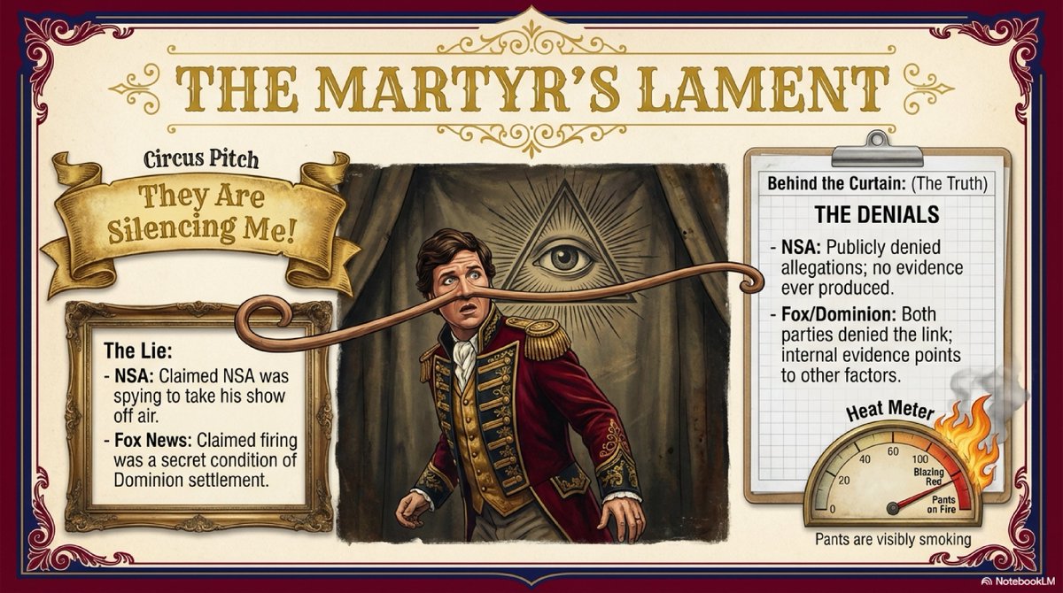 FallacyHunter01's tweet image. Tucker Carlson's House of Lies