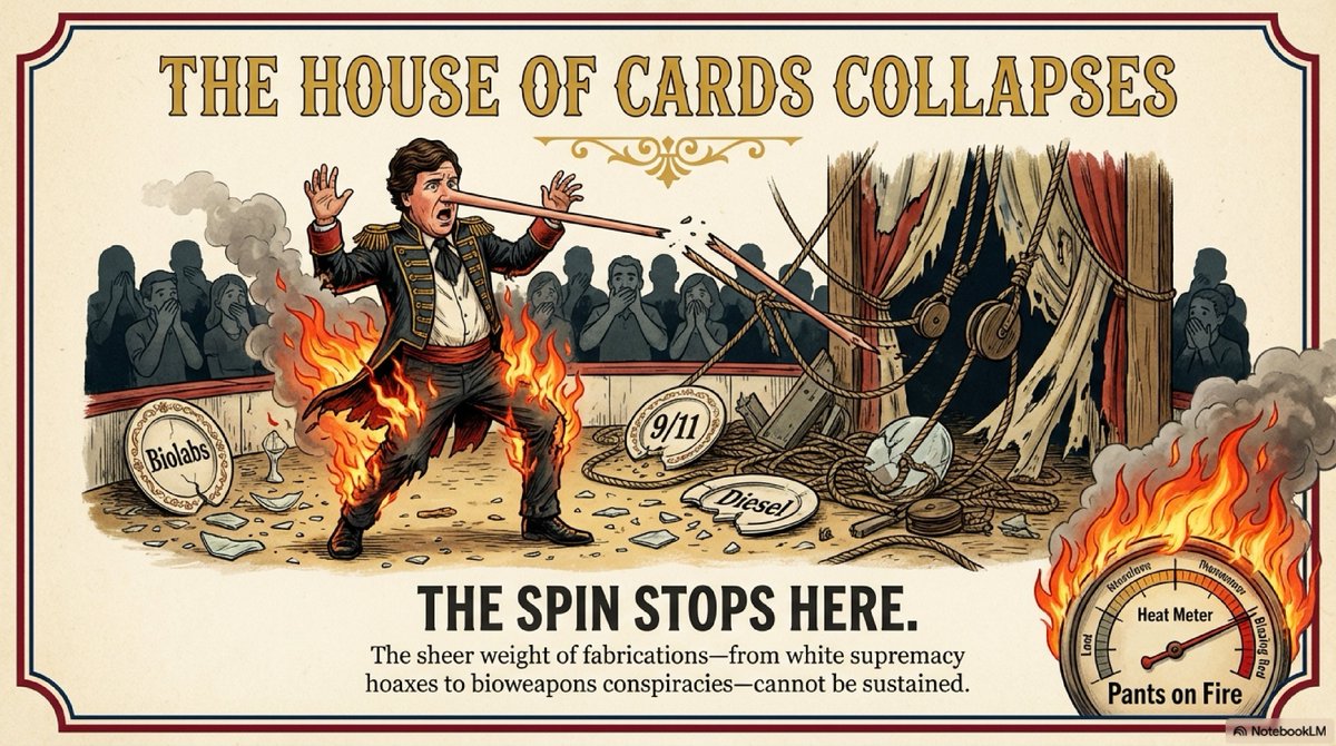 FallacyHunter01's tweet image. Tucker Carlson's House of Lies