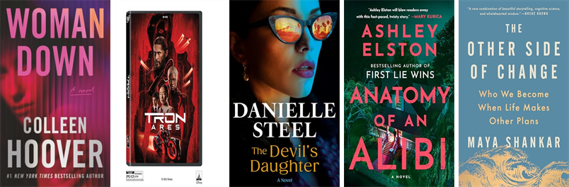 This week the Springfield Free Public Library has 110 new books and three new movies.  New items include Woman Down. wowbrary.org/nu.aspx?p=6197…