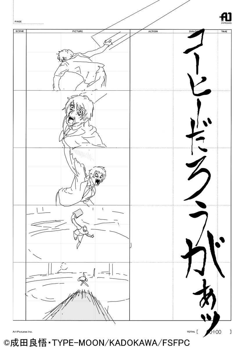 mayu_tokage's tweet image. ご所望の椅子投げるところの絵コンテでございます　#strangefake