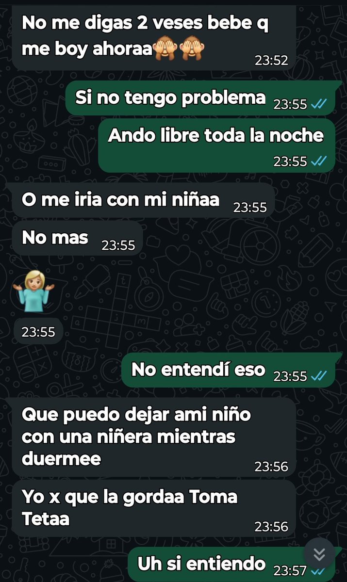 GigaTTS_'s tweet image. "MADRE SOLTERA"

Porque un usuario compartió que matcheó con una mujer de facebook parejas, y cuando la invitó a su casa quizo ir con la hija