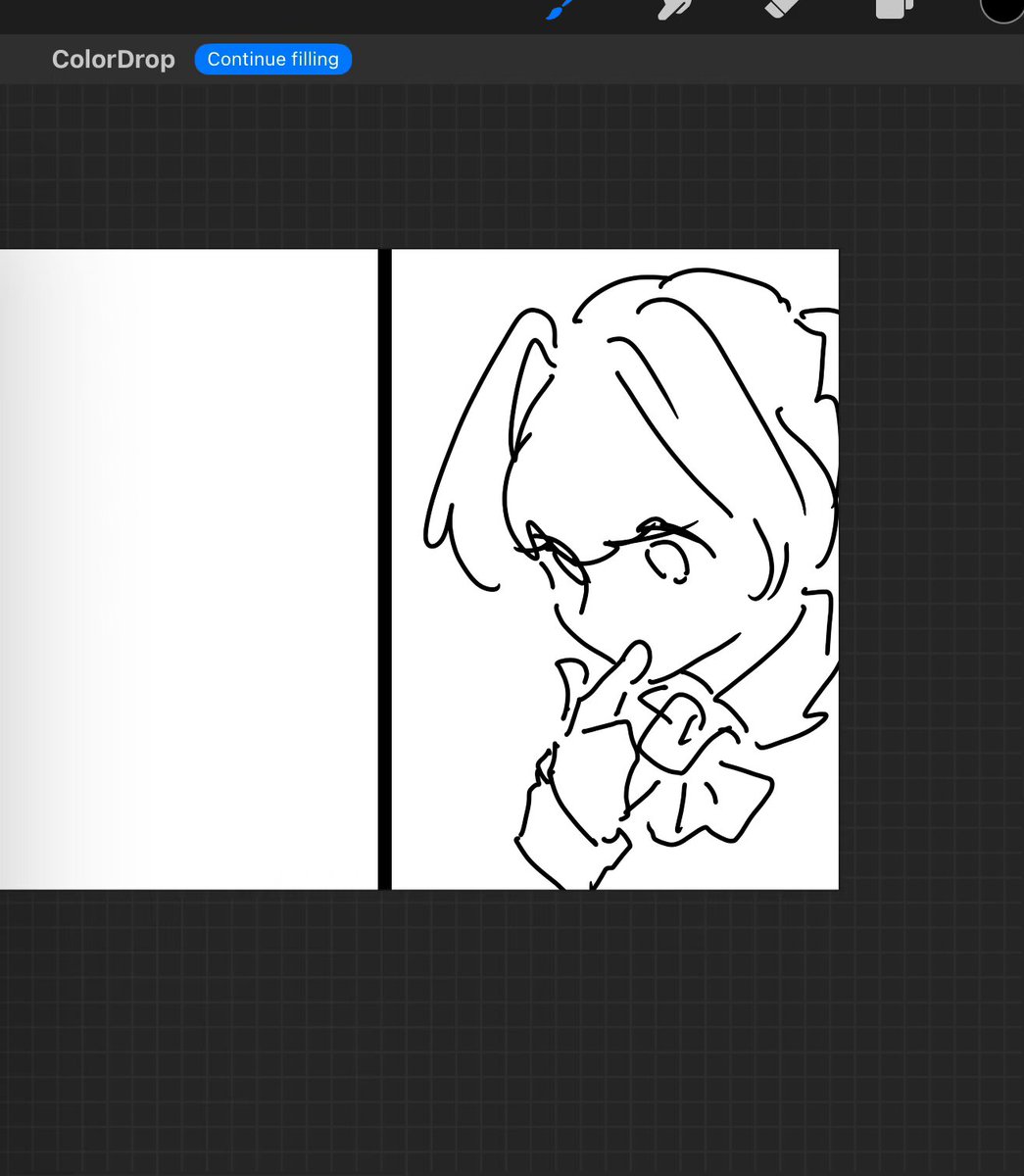 Before I knew it, Toki appeared on my canvas