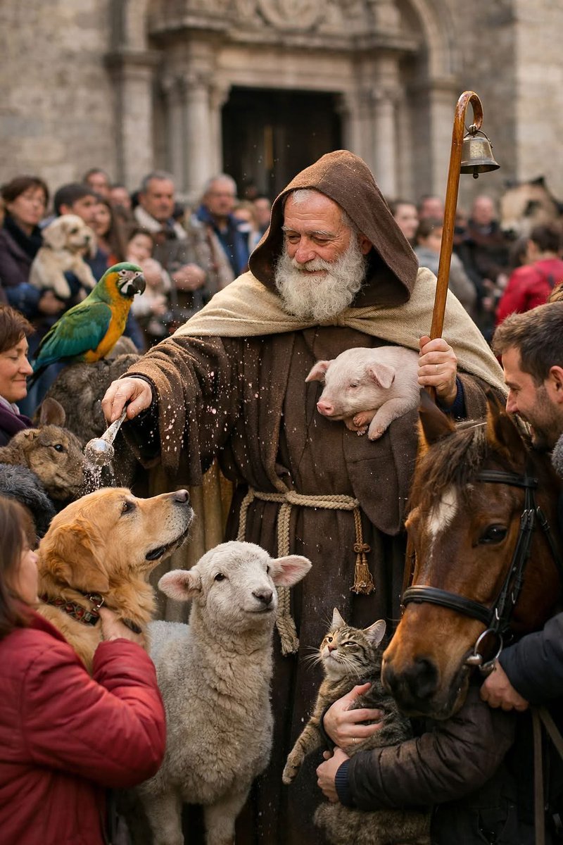DiloConPerritos's tweet image. ✨ Hoy celebramos el Día de San Antón, protector de los animales ✨

El 17 de enero honramos a San Antonio Abad, patrón y protector de los animales, recordando su amor por ellos y su conexión con la naturaleza. Este día es una oportunidad para reflexionar sobre el equilibrio…