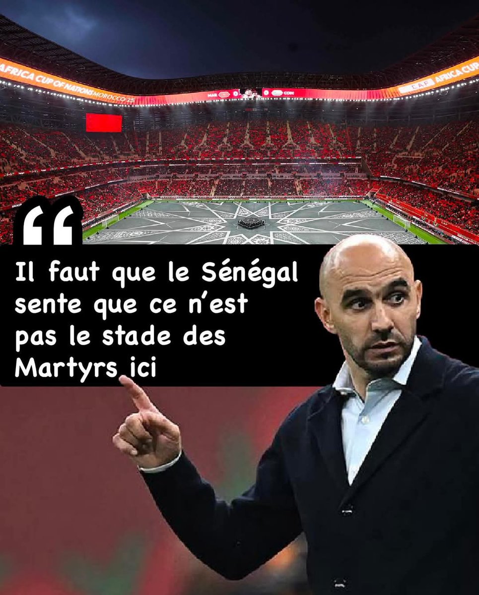 😍😍😍WEMBLEY , STADE DES MARTYRS , STADE PRINCE MOULAYE ABDALLAH OU MÊME LE COLISÉE ; LE SÉNÉGAL FERA LE JOB !!! ⚽️⚽️⚽️🇸🇳🇸🇳🇸🇳
#Senegal #SenegalRek #AFCON25 #AFCON #SENEGALMAROC #FINAL
