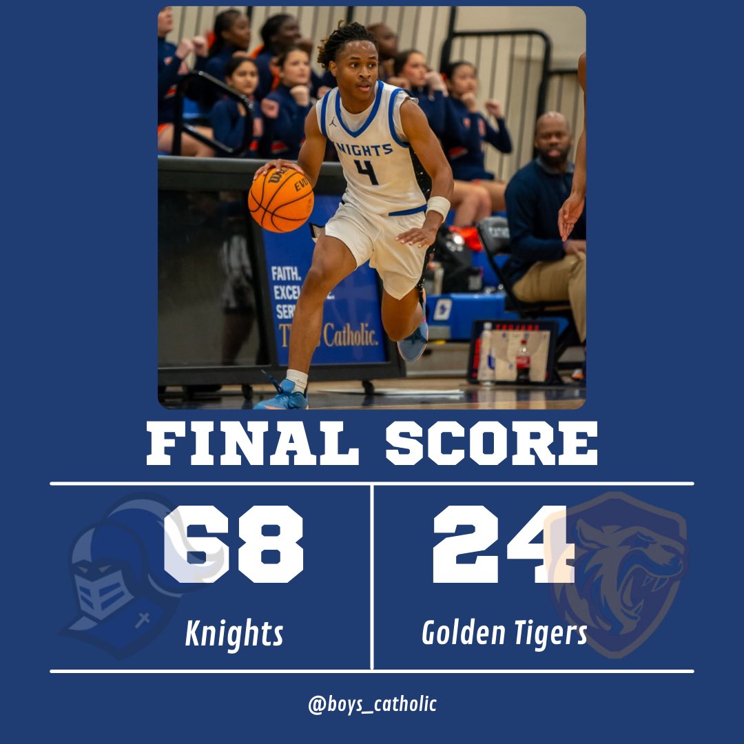 trob7103's tweet photo. Knights WIN 68-24 against LAMP last night! The Knights are 9-9(4-1)on the year.

Top Performers:
Marquee “MJ” Belser: 13pts 10rebs
Matthias Gourdine: 11pts
Ryan Williams: 11pts

Next Game: 
January 17 vs Brantley @MA. 3:00pm Tip Off! #BuiltByCatholic 

Hoop With Heart Showcase https://t.co/5M1aib0KfF