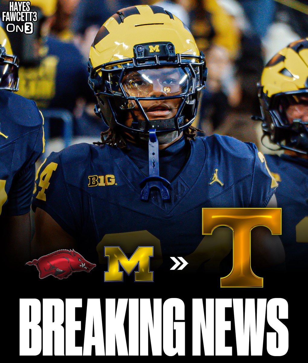 Hayesfawcett3's tweet image. BREAKING: Michigan transfer DB Tevis Metcalf has Committed to Tennessee, he tells @On3

The 5’10 200 DB will have 3 years of eligibility left

He’s the brother of TJ Metcalf, who signed with the Vols earlier this week

on3.com/transfer-porta…