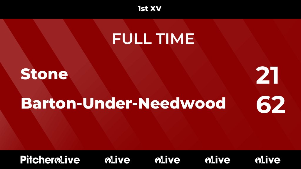 StoneRugby's tweet image. FULL TIME: Stone 21 - 62 Barton-Under-Needwood
#STOBAR #Pitchero
pitchero.com/clubs/stoneruf…