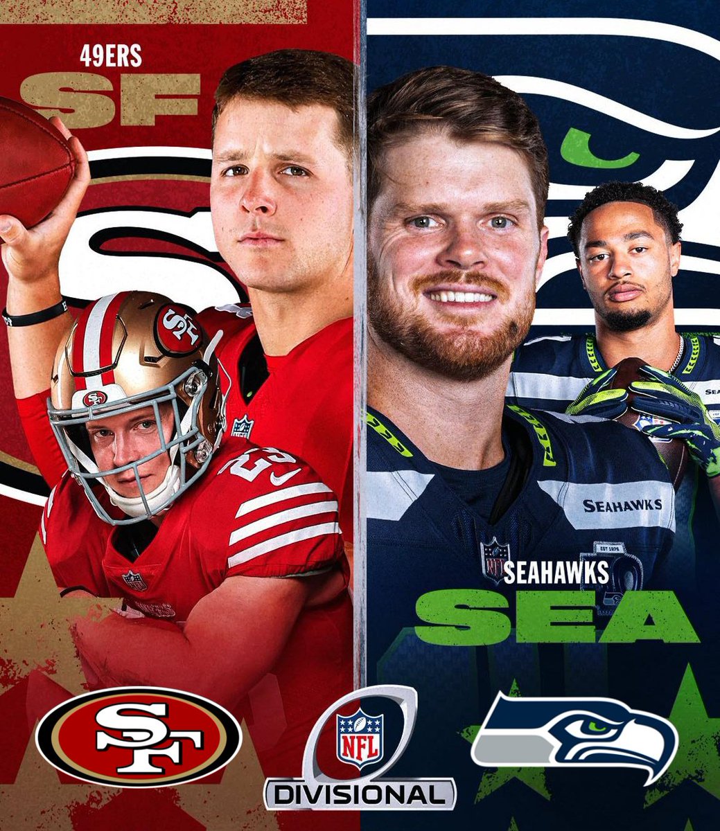 𝑾𝒆 𝑹𝒆𝒂𝒅𝒚! 🗣

Hawks Playoff Gameday! 🏈

"THE DIVISIONAL ROUND IS SET" 🏟

A chance to go to the NFC championship man it don't get better than this! 👉🏼

The Hawks will host the San Francisco 49ers. ⚔

📅 Jan. 17
⏰️ 5:00 PST
🆚️ 49ers
🏟 Lumen Field 
𝑮𝑶 𝑯𝑨𝑾𝑲𝑺🦅🦅