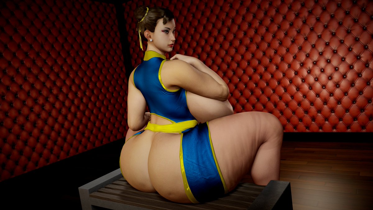 These clothes can barely contain her cake