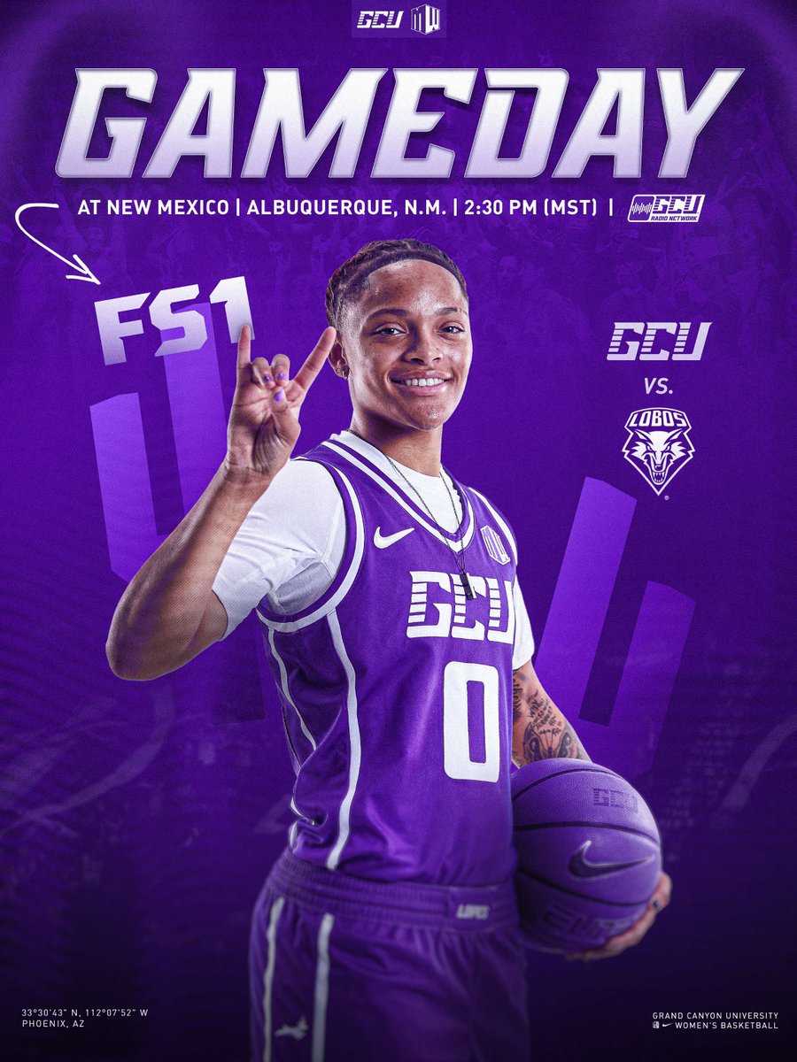 GCU_WBB's tweet image. Catch us at The Pit on National TV 📺

🆚 New Mexico
⏰ 2:30 PM
📍 Albuquerque, N.M.
📊 stats.statbroadcast.com/broadcast/?id=…
📺 FS1 
📻 gculopes.com/watch/?Live=762