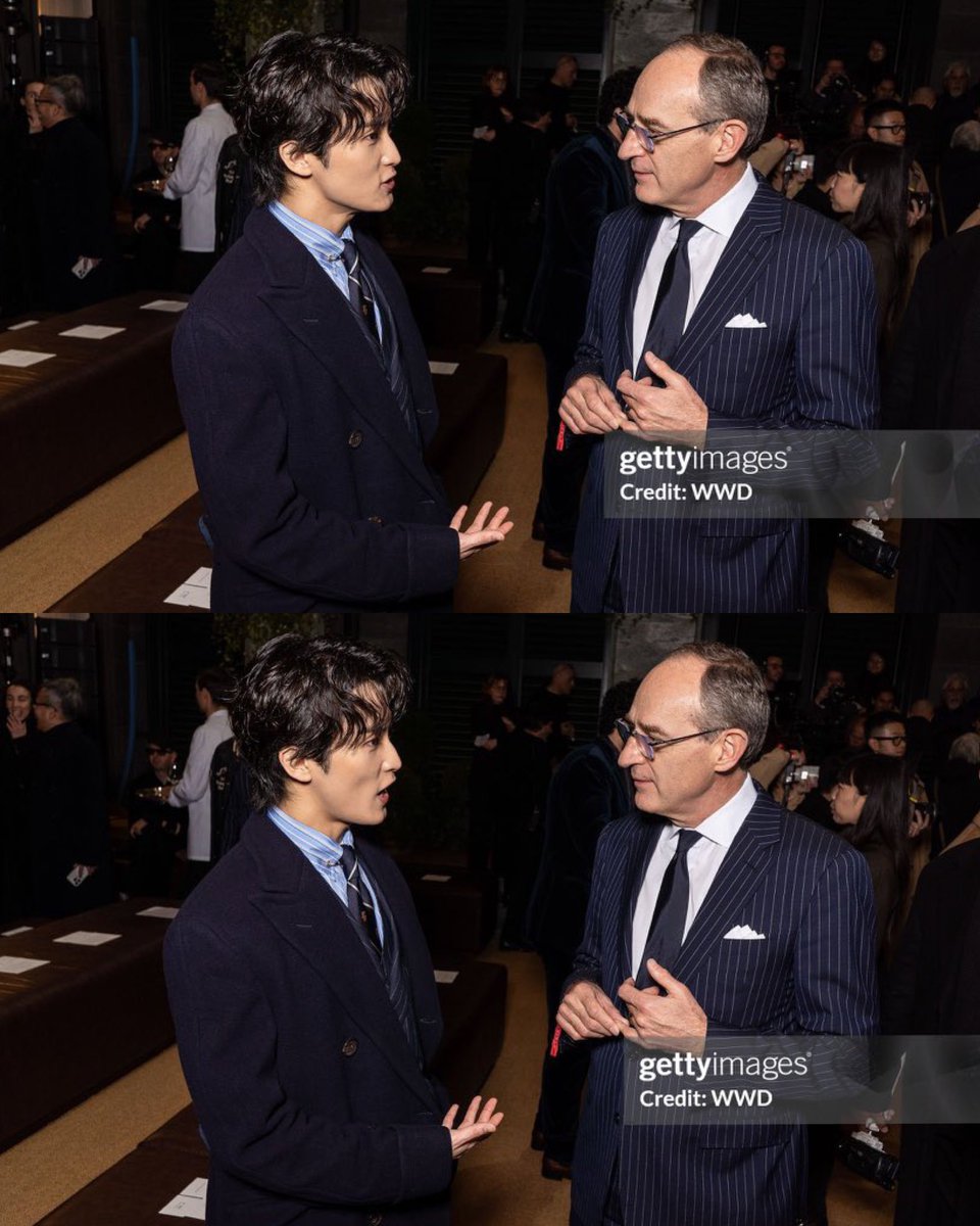 merlynsie's tweet image. มาร์คกับคุณ Patrice Louvet ตำแหน่ง CEO Ralph Lauren คนปัจจุบัน น่ารักจังเลยอะ ม้าคเจื้อยแจ้วๆละคุณประธานเขาก็ตั้งใจฟังสุดๆ ㅠㅠㅠㅠ