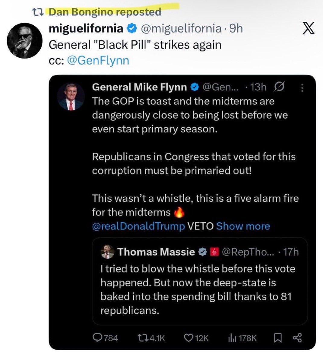 intheMatrixxx's tweet image. .@dbongino reposted this about @GenFlynn!!!

Thank you Dan for confirming our assessment!